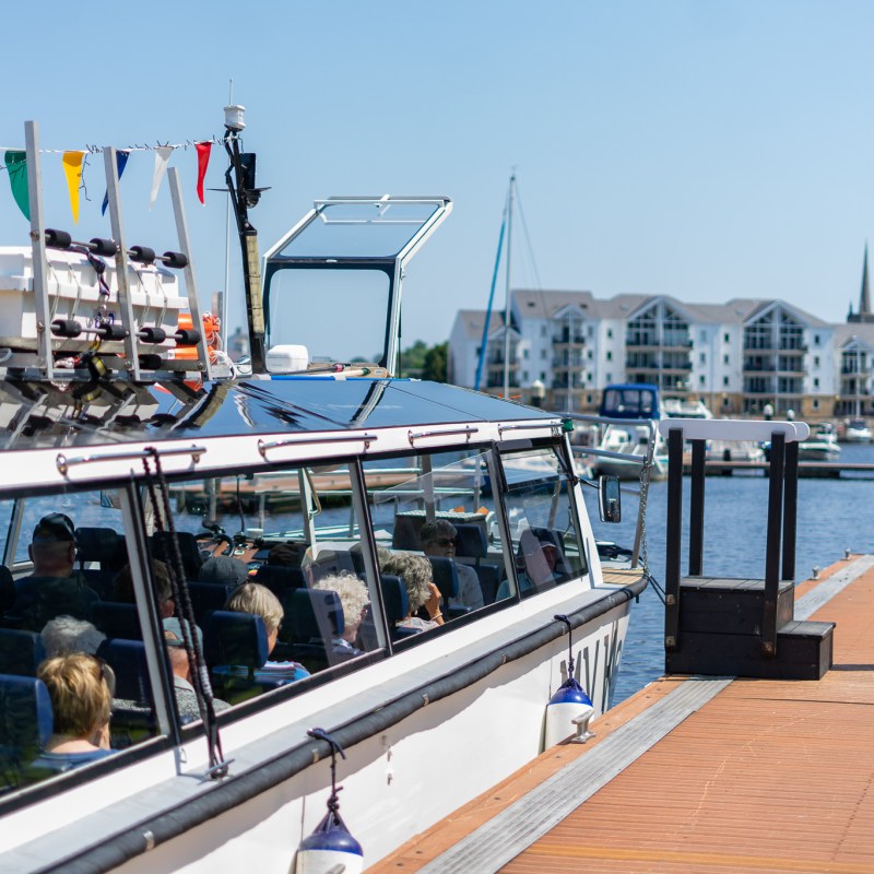 a group of people on a boat