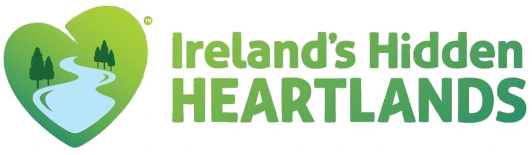 Logo of Ireland's Hidden Heartlands with a heart-shaped landscape.